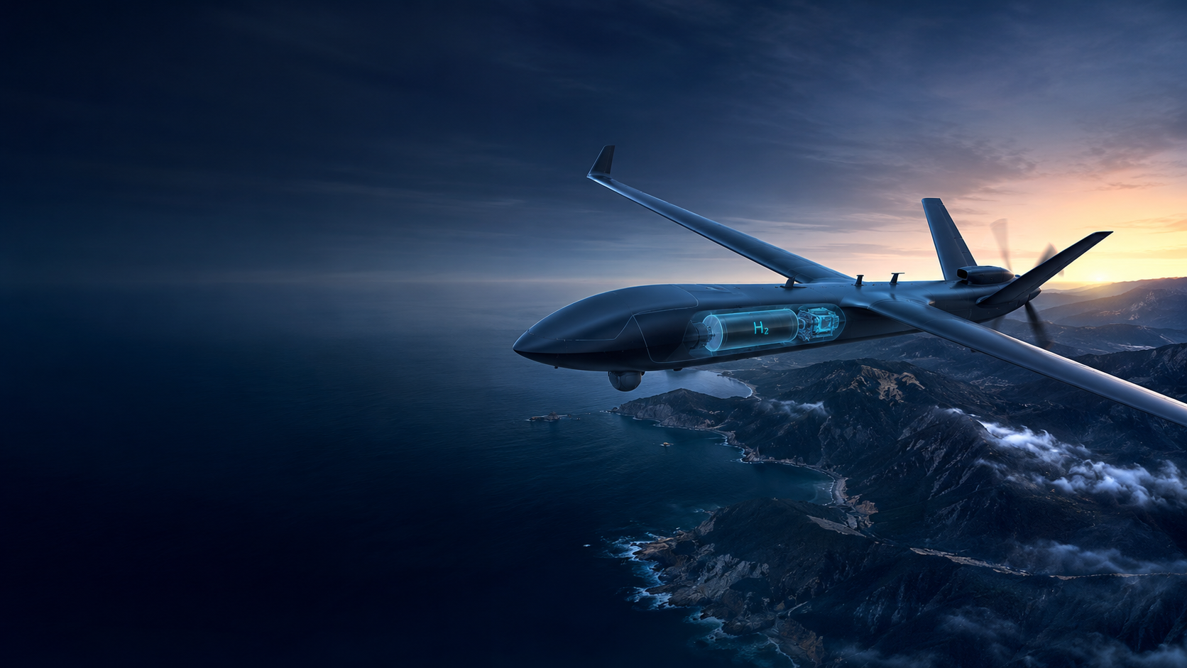Hydrogen-electric power system integrated in a long-endurance uncrewed aircraft
